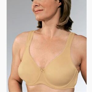 Lot of 2 Classique 768 Mastectomy Bras Beige Underwire Full Coverage 38C Pockets